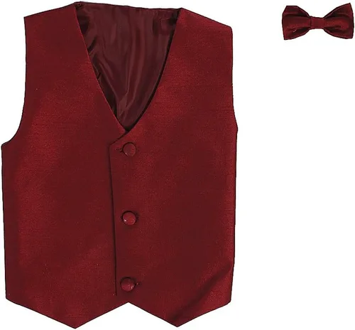Conjunto de chaleco y moño con broche. Varios colores. Tallas únicas para niño.