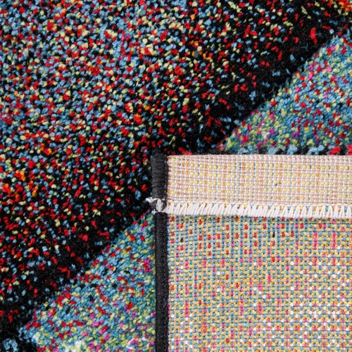 Vista 5 de Paco Home Alfombra colorida para sala de estar, diseño a cuadros, multicolor, tamaño: 4' x 5'7
