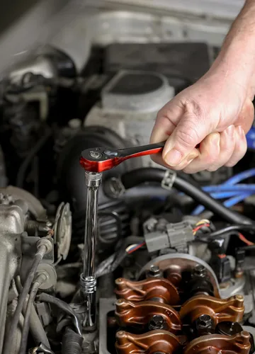 Vista 4 de ARES 42052 - Trinquete de 72 dientes de doble tono de 1/4 de pulgada - Cambio de dado de liberación rápida fácil - Diseño reversible - Acero al