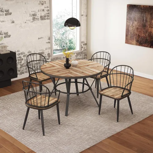 Vista 4 de Dining Chairs Set of 2 with Metal Legs - Modern Table & Chair Sets for Kitchen Dining Room and Office Desk Chair Seating,Black