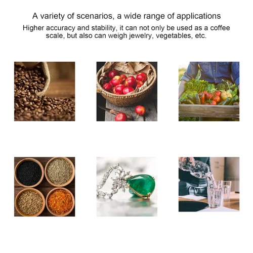 Vista 7 de BestAlice Báscula digital de cocina, 6.6 lbs/0.00 oz, báscula de alimentos multifunción de alta precisión, báscula de café electrónica recargable