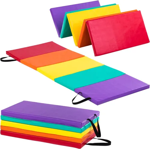 New Bounce Tumbling Mat for Kids - Gymnastics Mat - Folding Exercise Tumble Mat for Home Gyms Colchoneta de Tumbling