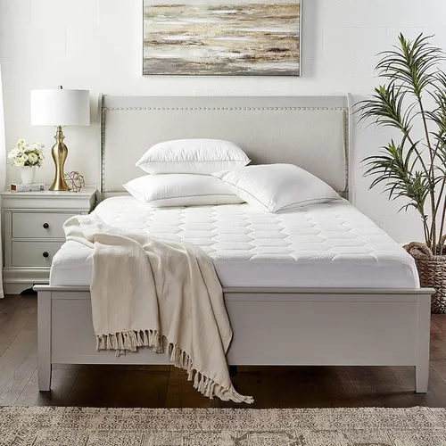 Zen Bamboo cubrecolchón de bambú ultrasuave ajustable, cubrecolchón de bambú hipoalergénico de primera calidad con tecnología de panal de