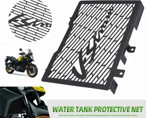 Vista 2 de Radiators Guard for Su&zuki V-Strom 650 XT DL650XT 20172023 Motorcycle Accessorie Radiator Grille Cover Guard Protection Protetor Radiator Guard