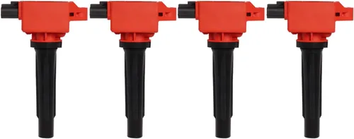 ENA Juego de 4 bobinas de encendido rojas compatibles con Mazda 2012 2013 2014 2015 2016 2017 2018 2019 2020 CX-3 CX-5 CX-9 3 6 3 Sport MX-5 Miata