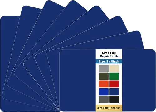 Vista 118 de KING MOUNTAIN Parche de reparación de lona de 9 x 11 pulgadas, 2 piezas, parche de tela impermeable autoadhesivo para sofás, tiendas de campaña