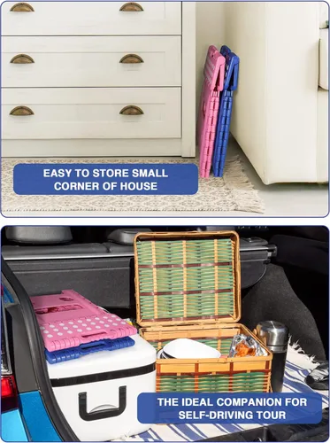 Vista 18 de Dyforce Taburete plegable de 11 pulgadas, taburete duradero para niños, taburetes resistentes para adultos, taburetes de pie compactos, taburete