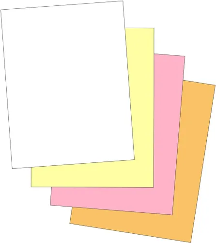 Vista 5 de Papel de color "liso" con combinación (no autocopiativo) para impresoras láser y de inyección de tinta (paquete de 500 hojas, 2 partes)