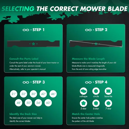 Vista 6 de SCITOO Cuchilla de cortacésped para 33 pulgadas compatible con Cub Cadet para MTD para Troy-Bilt 742-04154, 742-04154A, 942-04154, 942-04154A CC760