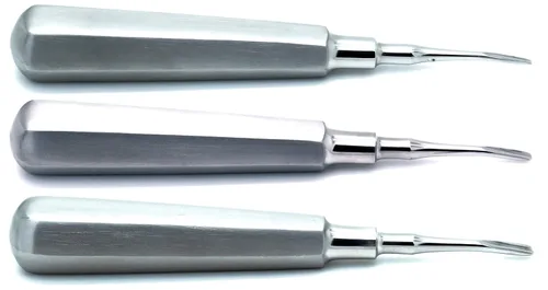 Vista 2 de Instrumentos de raíz quirúrgica para elevador dental, punta curvada de 0.079 in, 0.118 in, 0.157 in, juego de 3