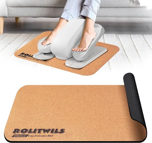 Vista 10 de Alfombrilla elíptica para debajo del escritorio, equipo de ejercicio antideslizante para bicicleta Peloton, pequeña alfombrilla de ejercicio
