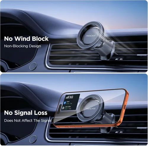 Vista 5 de Miracase Magsafe - Soporte magnético para teléfono de auto para tu automóvil, soporte magnético para teléfono para tu automóvil, ventilación de aire