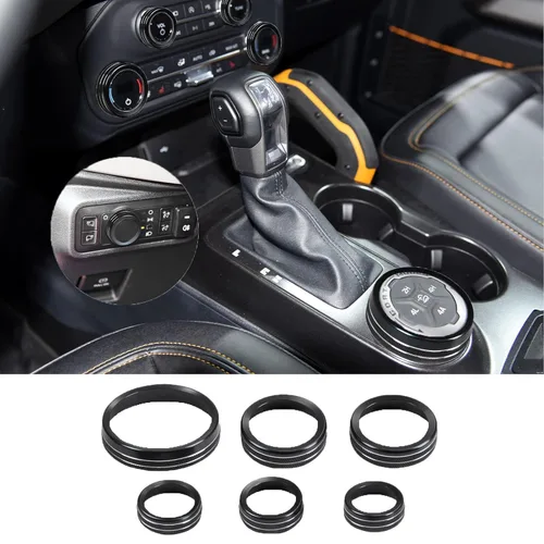 Vista 18 de Accesorios para Ford Bronco Sport 2021 2022 2023 2024 Perilla del Interruptor del Aire Acondicionado AC Perilla del Interruptor de Faros Delanteros