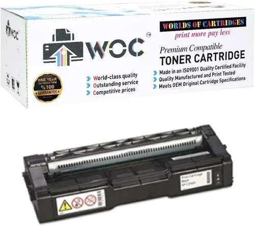 WOC Compatible Toner Cartridge Replacement for Ricoh 407653 / Type SP C252HA (Black) for Use in SP C252 / SP C262