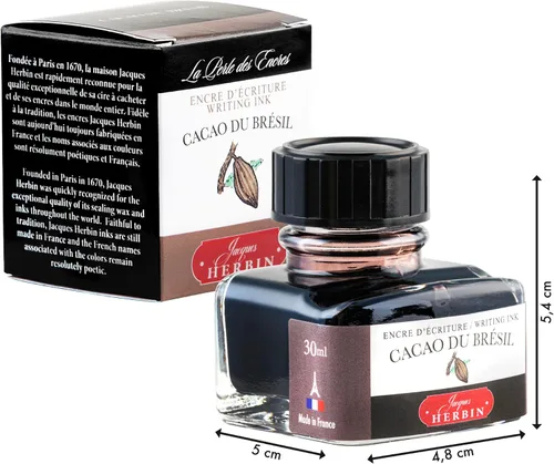 Vista 4 de Tinta para pluma estilográfica Herbin - 1.0 fl oz Embotellada - Cacao du Bresil