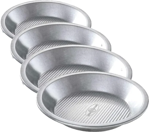 Vista 9 de USA Pan Bakeware Acero aluminizado Bandeja para tarta comercial, juego de 2, plateado