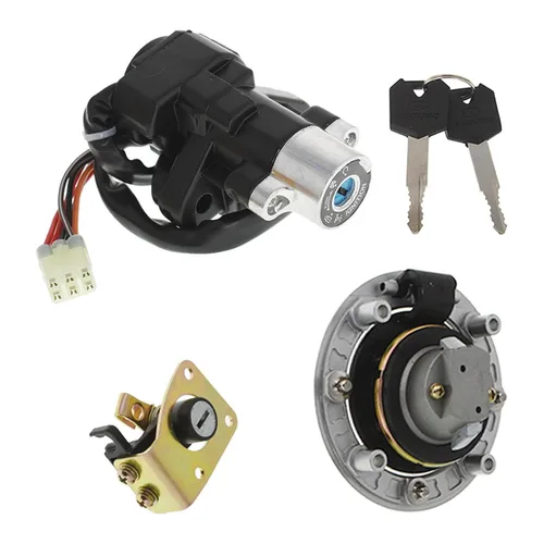 WFLNHB Tapa Cubierta del Interruptor de Encendido Cerradura del Asiento Llave de Repuesto para Suzuki GSX600 1998-2006 GSX750 1998-2006 GSXR600