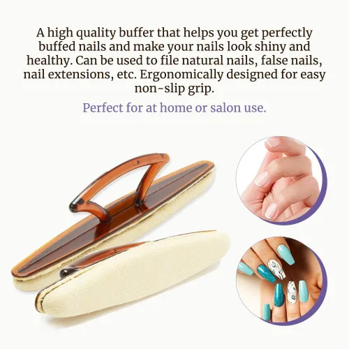 Vista 3 de SuperNail Winning Nails - Pulidor de uñas de gamuza de 7 pulgadas, pulido de uñas de alto brillo para uñas naturales, paquete de 2