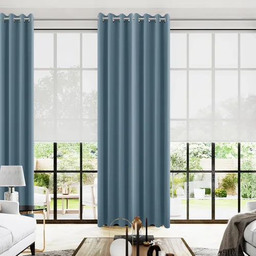 Vista 125 de KOUFALL Cortinas Doradas de Lujo Opacas para Sala de Estar, Elegantes Modernas Cortinas para Sala de 84 Pulgadas de Largo 2025