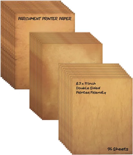 Better Office Products - Papel de pergamino sintético de aspecto antiguo, tamaño carta de 8.5 x 11 pulgadas, papel de impresión de doble cara, por