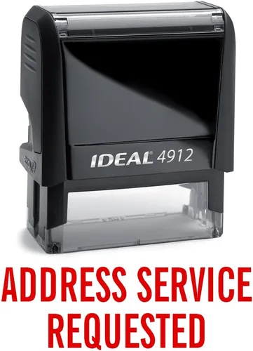 SERVICIO DE DIRECCIÓN SOLICITADO Sello de goma autoentintado rojo