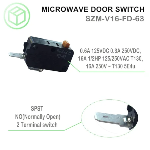 Vista 2 de LONYE 3405-001034 Reemplazo del interruptor de puerta de microondas para microondas Samsung LG GE Kenmore 3405-000178 AP4044834 SZM-V16-FD-63