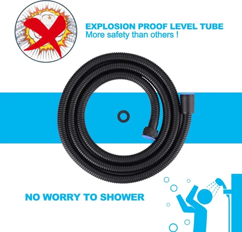 Vista 4 de ALEASHA Manguera de ducha de 79 pulgadas con acabado negro mate, acero inoxidable SUS 304 extra larga, repuesto para limpieza de baño de mascotas