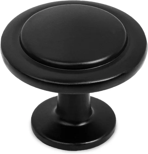 Ilyapa - Pomos para gabinete – muchos estilos diferentes y cantidades de paquete para elegir., Negro, IL-CABKRB-K5
