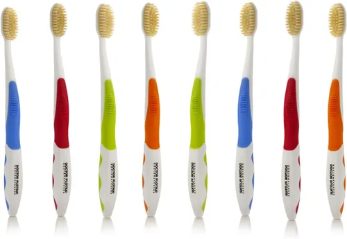 MOUTHWATCHERS Dr. Plotka - Cepillos de dientes con hilo dental suave para adultos, paquete de 8 unidades, ultra limpio, juego de cepillos de dientes