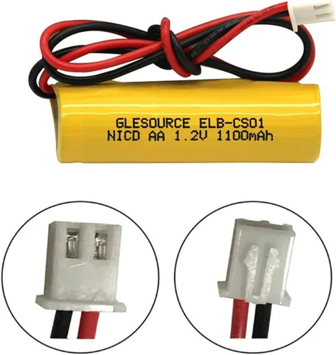 Vista 2 de Batería de luz de emergencia AA 1100mAh 1.2V compatible con ELB-CS01, EXR EL 122 C4T, Custom 332, Unitech OSA268 (paquete de 4)