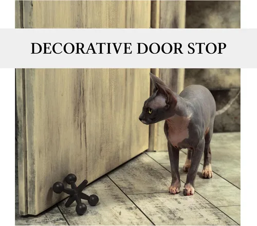 Vista 8 de Tope decorativo de puerta, topes de puerta de hierro fundido, decoración creativa de habitación retro, acentos de decoración de estantes, decoración