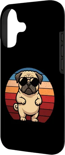 Vista 2 de Retro Pug Dog Mom Dog Dad Funny Pug Case for iPhone 17