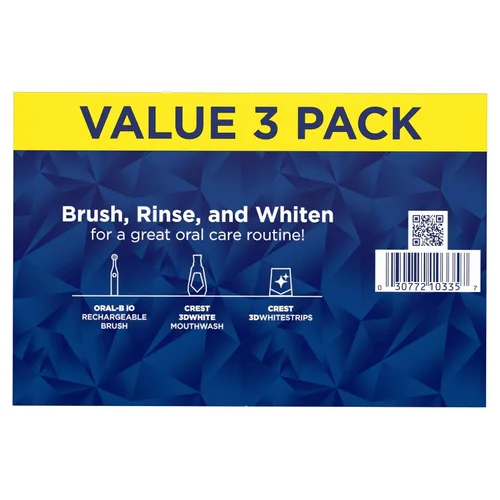 Vista 13 de Crest 3D White Advanced - Pasta dental blanqueadora de dientes, Arctic Fresh, 3.3 onzas, paquete de 3