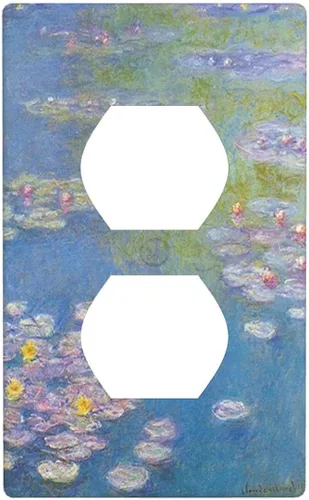 Vista 147 de Moslion Placa de pared basculante de mármol gris y marrón de 1 cuadrilla, arte de granito fluido, onda fluida, salida única, interruptor de luz