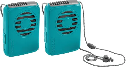 Vista 8 de O2COOL Ventilador de Collar Deluxe, Funciona con Pilas, para Enfriamiento Personal con Correa Ajustable (Negro)