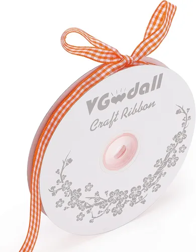 Vista 13 de Cinta roja a cuadros, 3/8 pulgadas x 50 yardas, cinta de pícnic, cinta roja para accesorios para el cabello, artesanías y envolturas de regalos