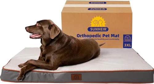 Vista 10 de Cama ortopédica para perros grandes, cama de lujo impermeable de felpa para jaula de perros con funda extraíble y lavable con parte inferior