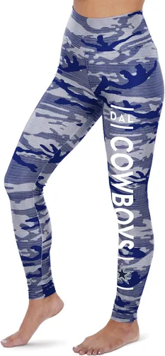 Vista 18 de Zubaz NFL Mallas para mujer de longitud completa de cintura alta básica 1.0