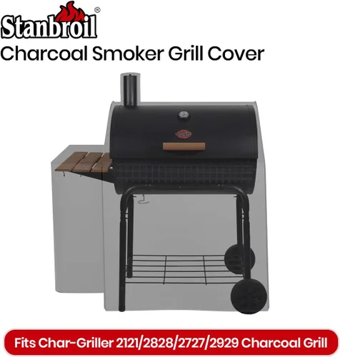 Vista 2 de Stanbroil Repuesto de cubierta de parrilla para parrillas Char-Griller 2121, 2828, 2727 y 2929, 43 pulgadas, impermeable y resistente a los rayos UV