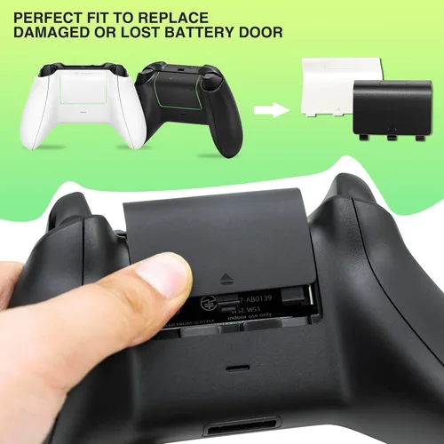 Vista 2 de Cubierta de batería para Xbox One repuesto para puertas de batería parte de reparación compatible con Xbox OneXbox One S controlador inalámbrico 4