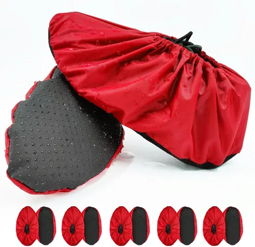 Vista 7 de 5 pares de fundas antideslizantes reutilizables para zapatos, impermeables, lavables, duraderas, a prueba de polvo, para interiores, hogar, viajes