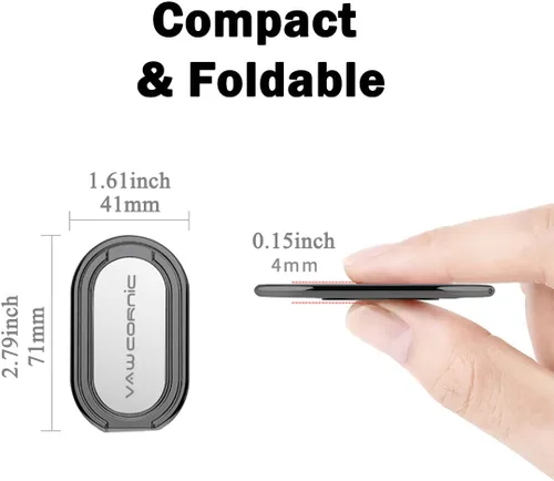 Vista 4 de VAWcornic Soporte para anillo de teléfono, soporte de dedo giratorio de doble dirección de 540° para iPhone, Samsung, Huawei Smartphone, Tablet