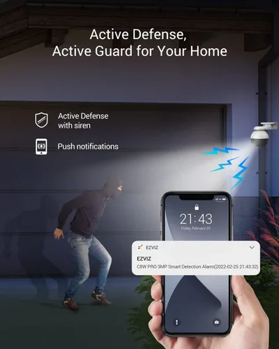 Vista 5 de EZVIZ Cámara de Seguimiento Automático para Exteriores, 3K, Seguimiento de 12 Puntos Preestablecidos, Cobertura Visual de 360°, Resistente al Agua