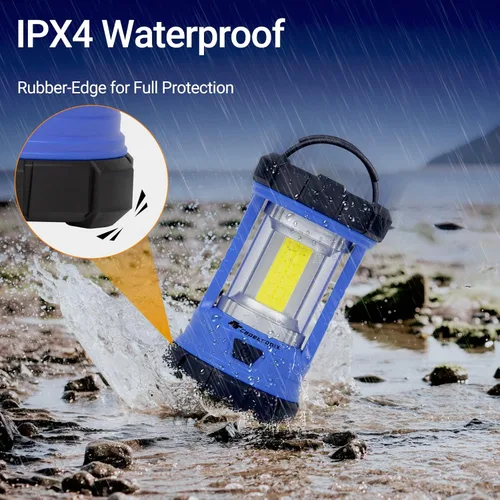 Vista 7 de Linterna de camping, linternas LED de 3200 lúmenes para cortes de energía, cargador de teléfono de 4600 mAh y linterna recargable, linterna con 5