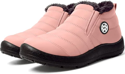 Vista 5 de Botas de nieve de invierno con forro de piel cálida para mujer, impermeables, botines al aire libre, zapatos cómodos para mujer