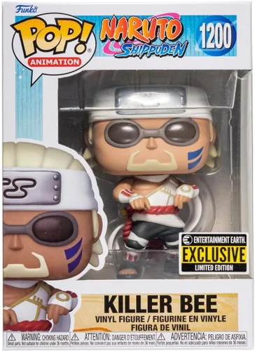 Vista 2 de POP Naruto Shippuden - Figura de vinilo exclusiva de Funko de Killer Bee Entertainment Earth (con funda protectora de caja compatible), multicolor