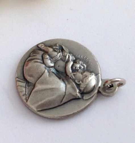 Vista 3 de MEDALLA DE SAN ANTONIO DE PADUA CON JESÚS NIÑO - 100% HECHO EN ITALIA - MEDALAS DE LOS SANTOS PATRON