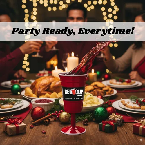 Vista 5 de Copas de vino de plástico rojo reutilizables con tallo, 8 onzas, copas de vino únicas de alta resistencia para fiestas, copas de champán duraderas