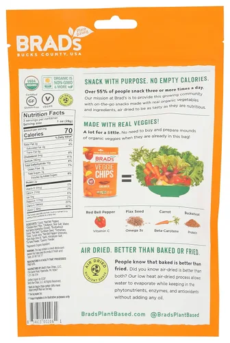 Vista 2 de Sabor a cheddar de 3 onzas – Famous Brads Raw Chips – Vegano, sin gluten, natural, saludable Snack