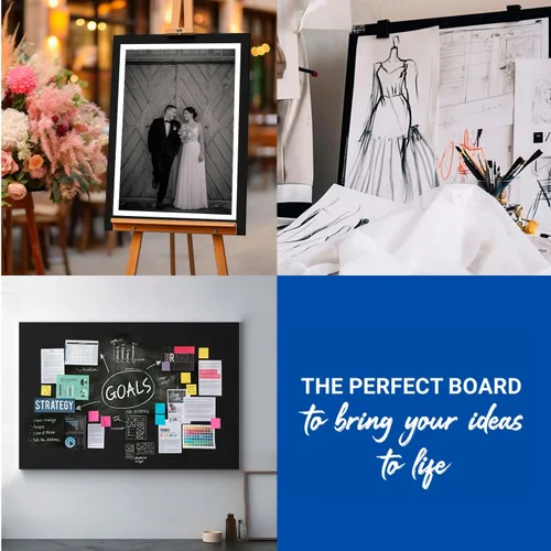 Vista 4 de Royal Brites Tablero de Espuma Negro Premium de 20" x 30", Resistente y Ligero, Tablero de 3/16" de Grosor para Arte, Presentaciones de Trabajo